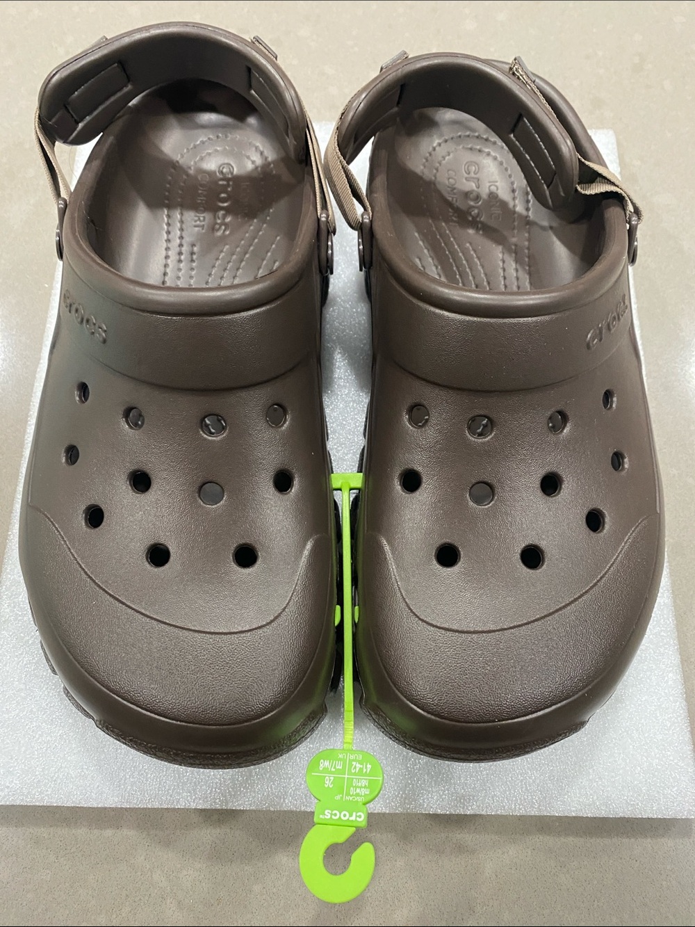 NWT crocs off-road sports clog mens 8 womens 10 brown - Picture 2 of 9